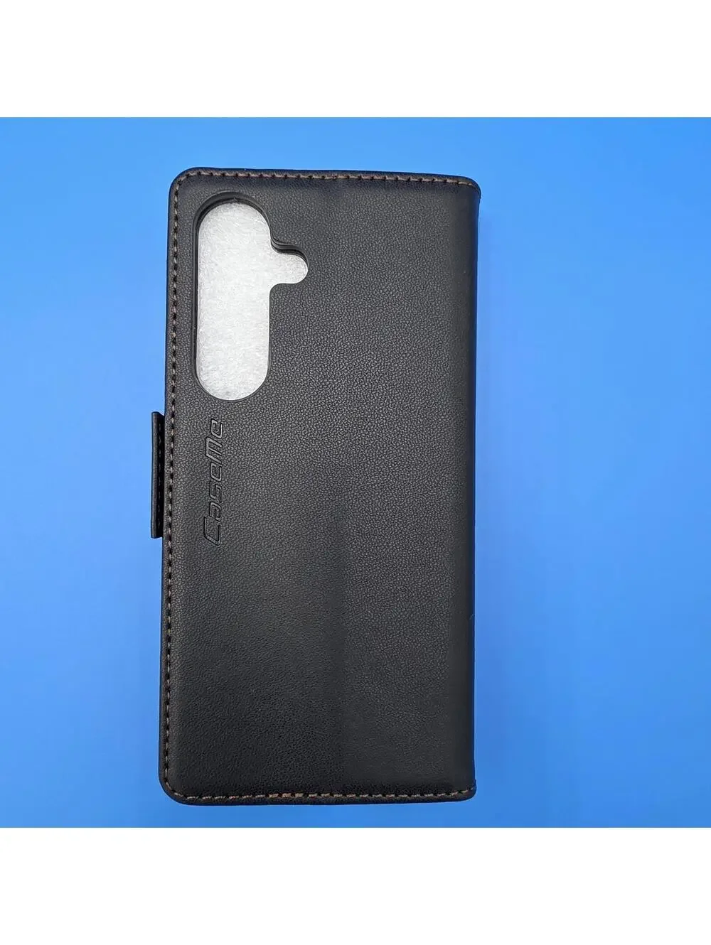 Samsung galaxy s24/25 CaseMe Black Leather Wallet Phone Case for Smartphone